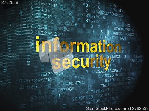 Image of Protection concept: Information Security on digital background