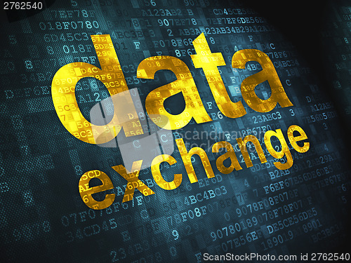 Image of Information concept: Data Exchange on digital background