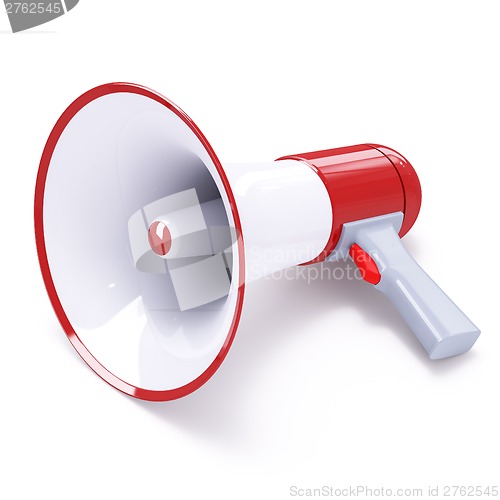 Image of Red megaphone with red button