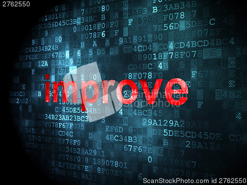 Image of business concept: improve on digital background