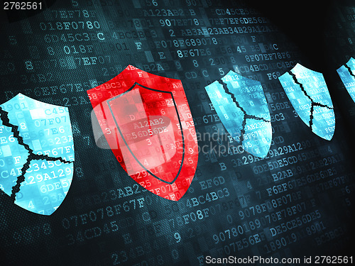 Image of Privacy concept:  on digital background