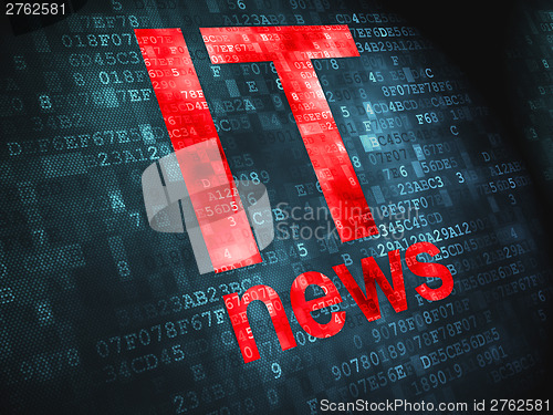 Image of News concept: IT News on digital background