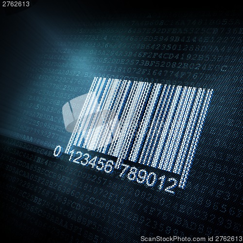 Image of Pixeled barcode illustration