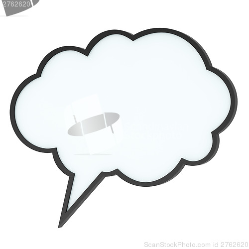 Image of Empty high-quality speech bubble or tag cloud