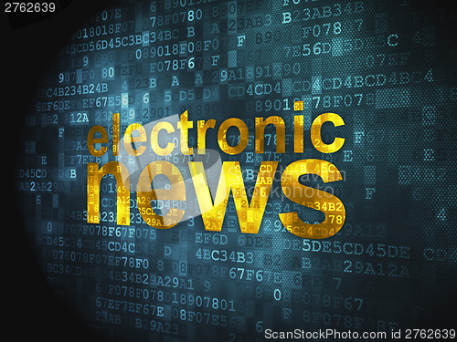Image of Electronic News on digital background