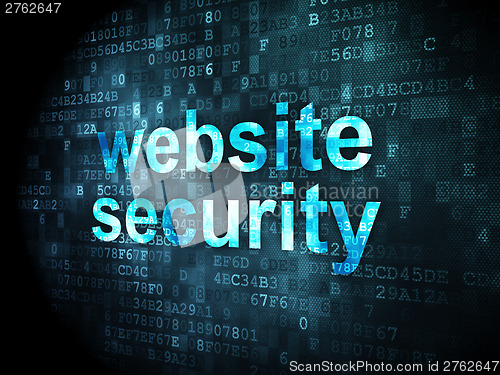 Image of website security on digital background