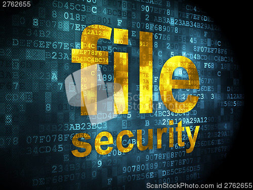 Image of file security on digital background