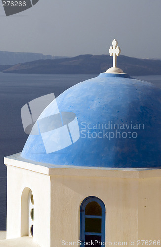 Image of greek church and bell tower