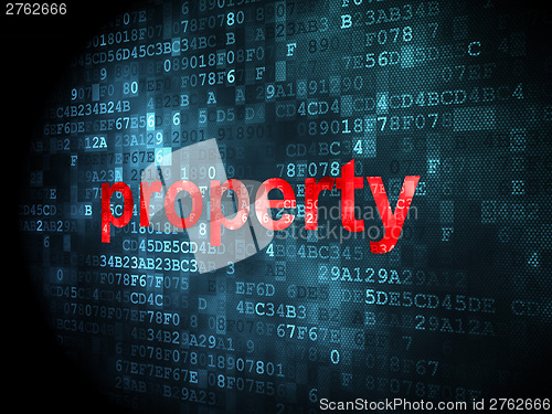 Image of business concept: Property on digital background