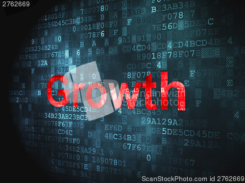 Image of Finance concept: Growth on digital background