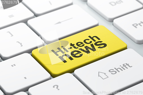 Image of Computer keyboard with Hi-tech News
