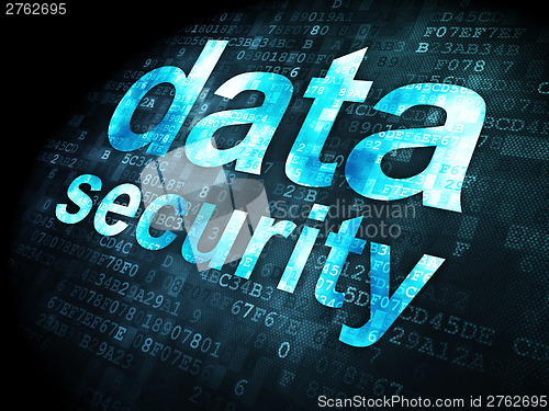 Image of Security concept: data on digital background