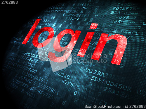 Image of Information concept: login on digital background