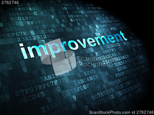 Image of business concept: improvement on digital background