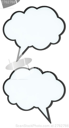 Image of Set of emptyspeech bubbles (tag clouds)