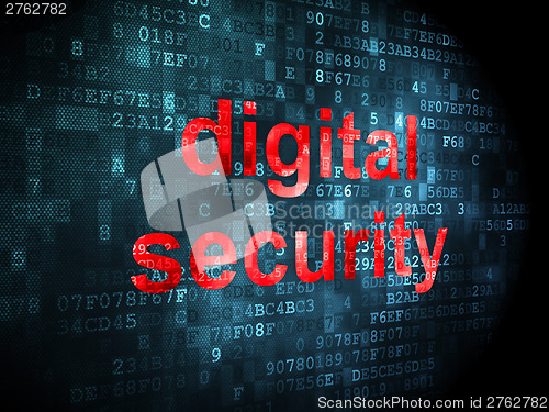 Image of digital security on background