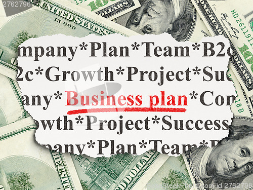 Image of Finance concept: Business Plan on Money