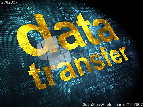 Image of Information concept: data transfer on digital background