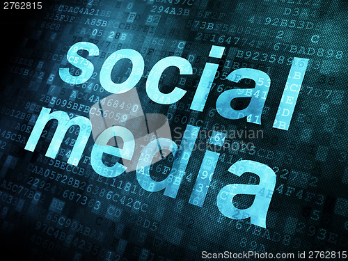 Image of Social media on digital background