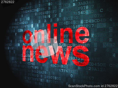Image of Online News on digital background