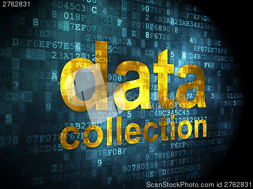 Image of Information concept: data collection on digital background