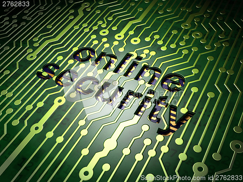 Image of circuit board with word Online Security