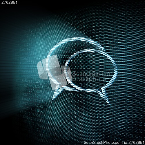 Image of Pixeled speech bubble illustration