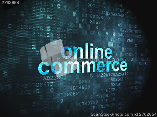 Image of Business concept: Online Commerce on digital background