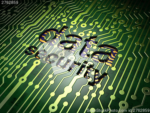 Image of Safety concept: circuit board with word Data Security