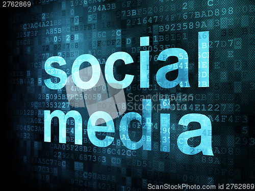 Image of Social media on digital background