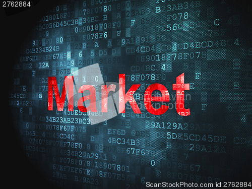 Image of Business concept: Market on digital background