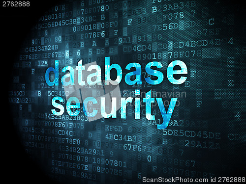 Image of Security concept: database on digital background