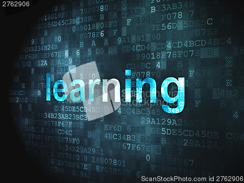 Image of Education concept: Learning on digital background