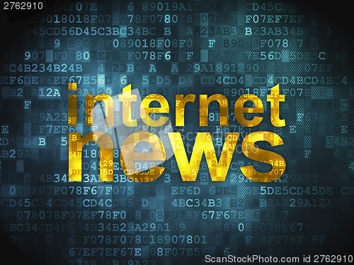 Image of News concept: Internet on digital background