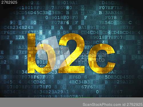 Image of Finance concept: B2c on digital background