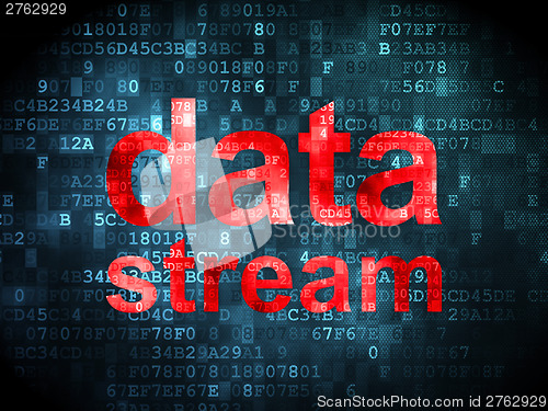 Image of Information concept: data stream on digital background