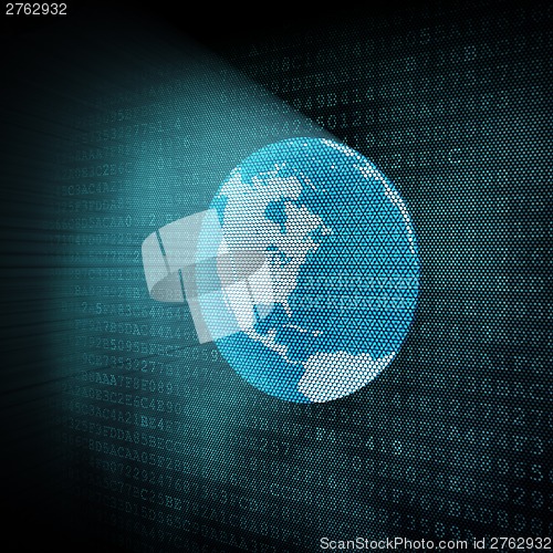 Image of Pixeled earth globe illustration