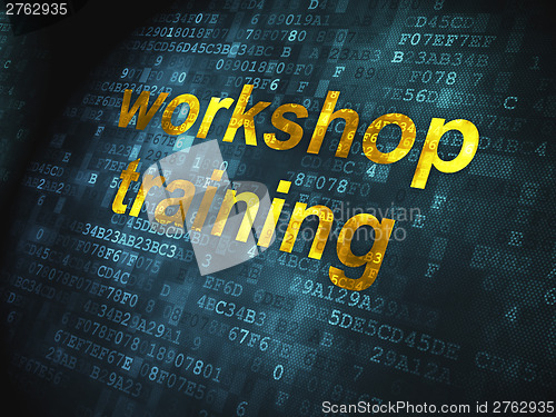 Image of Education concept: Workshop Training on digital background