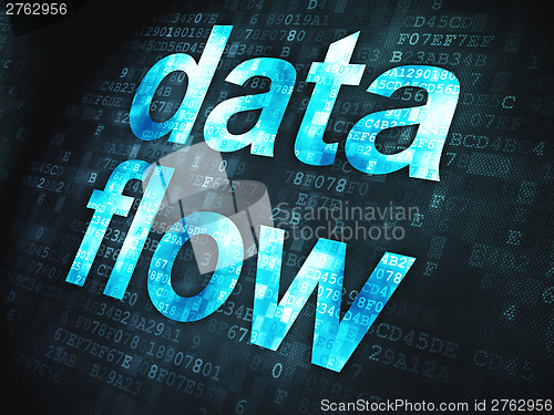 Image of Information concept: Data Flow on digital background