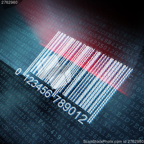 Image of Pixeled barcode illustration