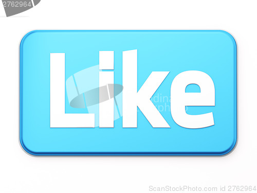 Image of &amp;quot;Like&amp;quot; button 3d  render on white