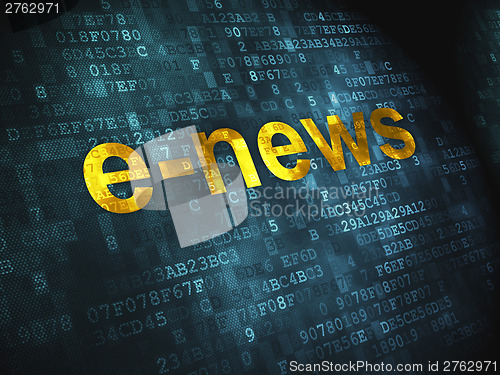 Image of News concept: E-news on digital background