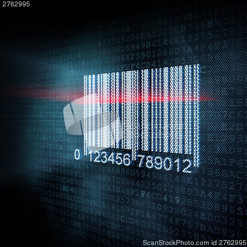 Image of Pixeled barcode illustration