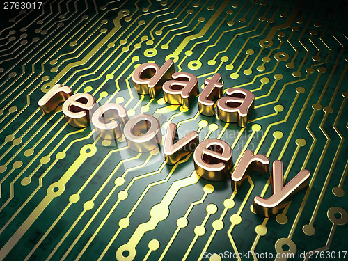 Image of Information concept: circuit board with word Data Recovery