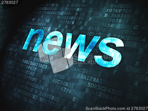 Image of News concept: News on digital background