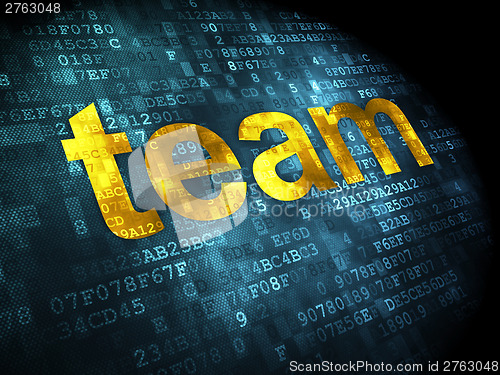 Image of business concept: Team on digital background