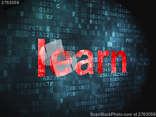 Image of Education concept: Learn on digital background