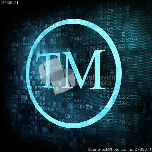 Image of trademark symbol on digital screen