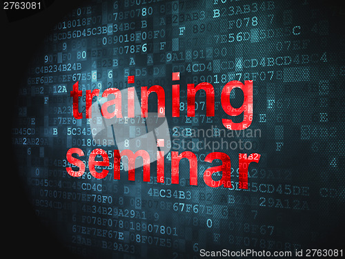Image of Education concept: Training Seminar on digital background