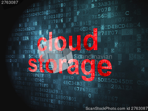 Image of Cloud computing technology, networking concept: Cloud Storage on